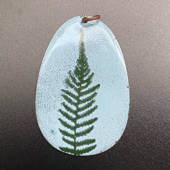 Brass Tree Painted Pendant 2.5” - Picture 3 of 5